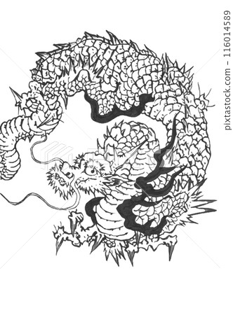 Ink-painting style dragon 1 Ink-painting style dragon 1 116014589