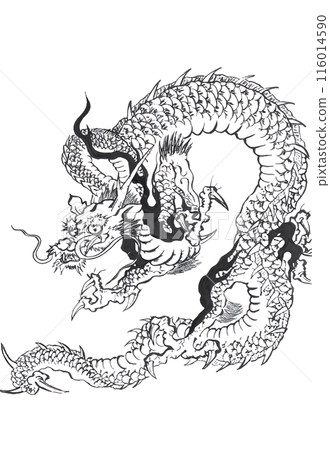 Ink-painting style dragon 2 116014590