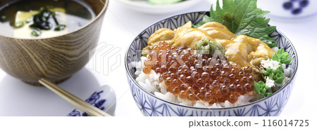 最強海鮮蓋飯，海膽鮭魚子蓋飯（白底） 116014725