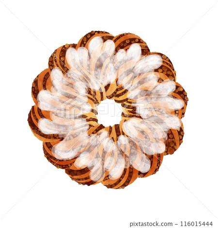 Illustration of Austrian bread: Kranzkuchen Illustration of Austrian bread: Kranzkuchen 116015444