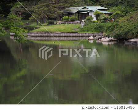 Fukiage Teahouse, located beyond the great spring water of Rikugien Garden 116016496