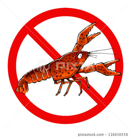 小龍蝦禁售標誌 小龍蝦禁售標誌 116016558