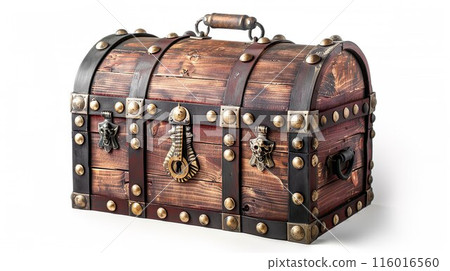 Wooden treasure chest background material 01 116016560