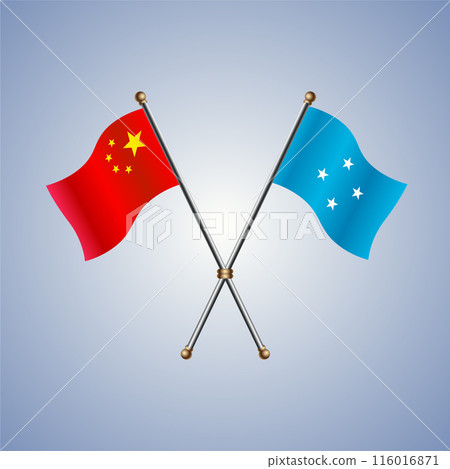 China and Micronesia flags relations China and Micronesia flags relations 116016871