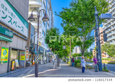 Urban landscape of Nakano Ward, Tokyo - Higashi-Nakano Station 116017334
