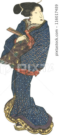 Ukiyo-e illustration woman Ukiyo-e illustration woman 116017489