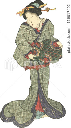 浮世繪插圖女人 浮世繪插圖女人 116017492