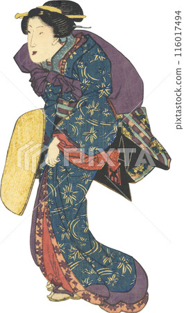 Ukiyo-e illustration woman Ukiyo-e illustration woman 116017494