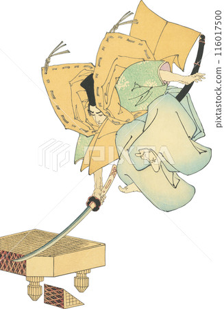 Ukiyo-e illustration Minamoto no Yoshiie 116017500