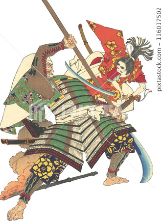 浮世繪插圖 牛若丸 熊坂 Nagenori 116017502