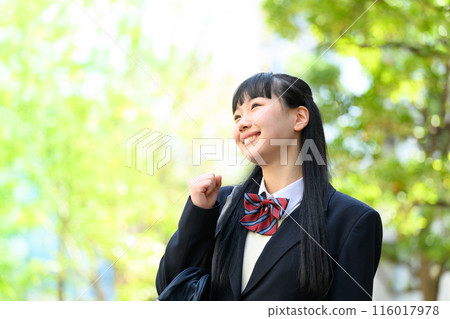 School girls high school guts pose 116017978
