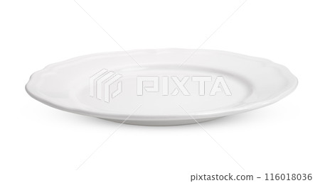 white plate isolated on white background white plate isolated on white background 116018036
