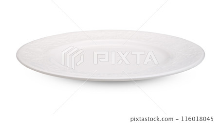 white plate modern isolated on white background 116018045
