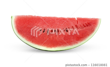 sweet watermelon sliced isolated on white background 116018081