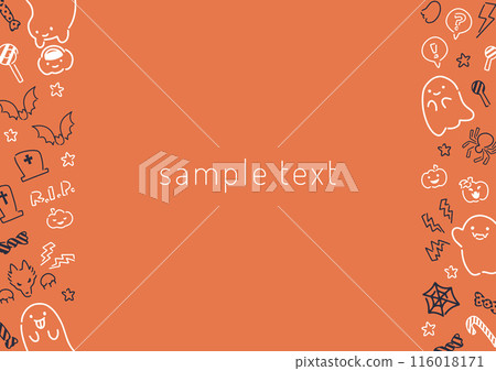 Halloween motif frame material 116018171