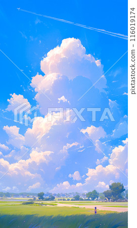 蔚藍的海與天空，情感的夏日天空 116019174