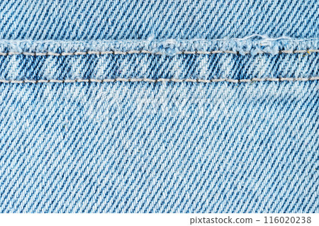 Blue denim jeans pants cloth with seam, close up, macro. Blue denim jeans pants cloth with seam, close up, macro. 116020238
