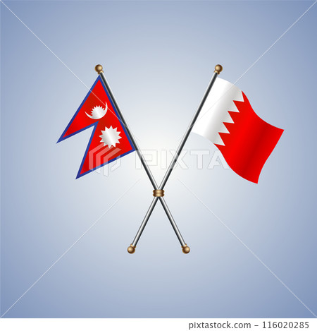 Nepal and Bahrain flags relations 116020285