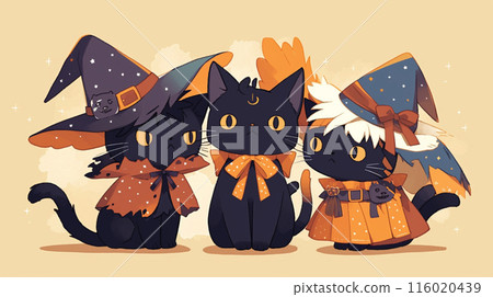 穿著萬聖節制服的貓 116020439