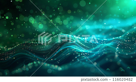 blue green technology background 116020482