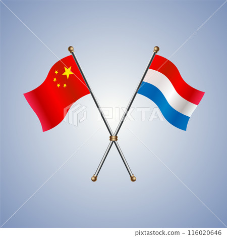 China and Netherlands flags relations China and Netherlands flags relations 116020646