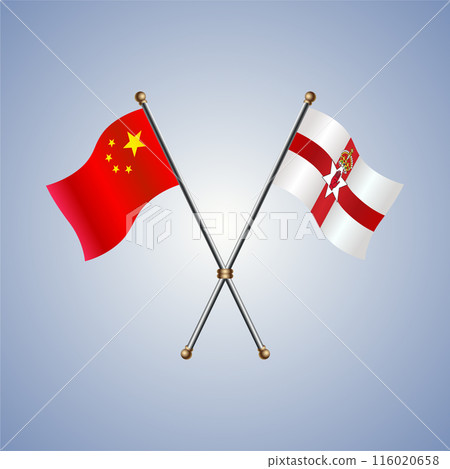 China and Northern Ireland flags relations China and Northern Ireland flags relations 116020658