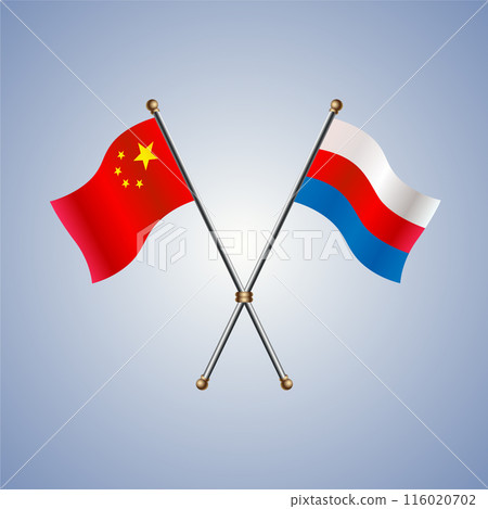 China and Russian Federation flags relations China and Russian Federation flags relations 116020702