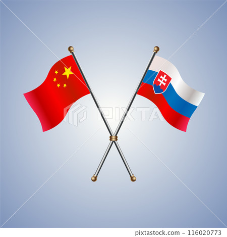 China and Slovakia flags relations 116020773