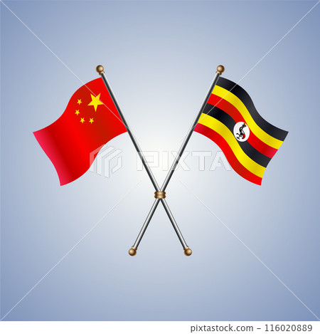 China and Uganda flags relations 116020889