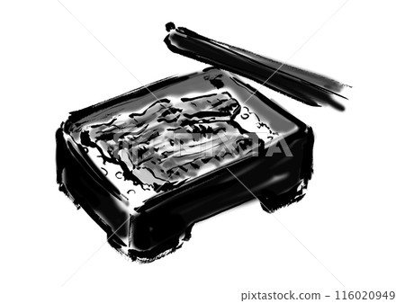 Hand-drawn Japanese-style brush illustration material of eel rice Hand-drawn Japanese-style brush illustration material of eel rice 116020949