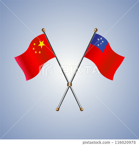 China and Western Samoa flags relations 116020978