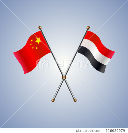 China and Yemen flags relations 116020979