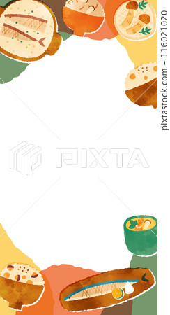 Autumn taste watercolor illustration background template 116021020