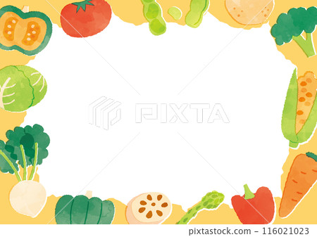 蔬菜水彩插圖背景模板 116021023