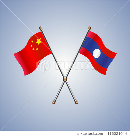 China and Laos flags relations 116021044