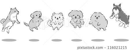 插圖集的跳躍狗 116021215