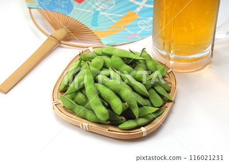 漏勺中的新鮮毛豆 116021231