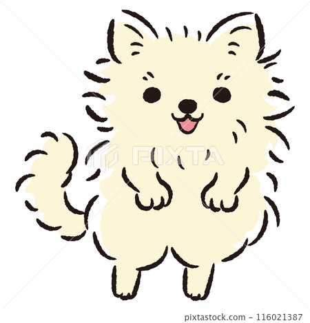 一隻跳躍的狗的插圖 一隻跳躍的狗的插圖 116021387