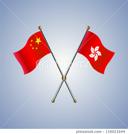 China and Hong Kong flags relations China and Hong Kong flags relations 116021644