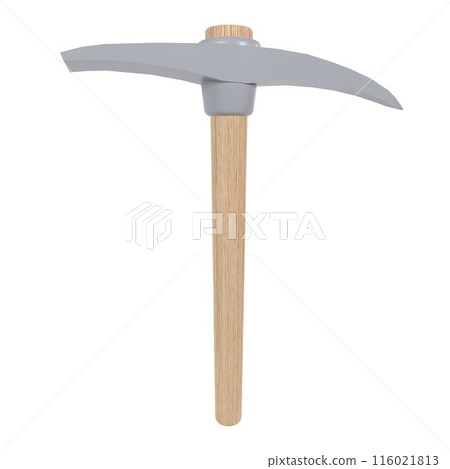 Stylized Pickaxe isolated on white background Stylized Pickaxe isolated on white background 116021813
