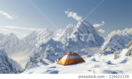 camping, snow, tent 116022139