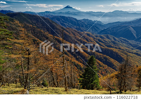 從奧道部橫貫線、嚴坂嶺附近看到的富士山 116022718