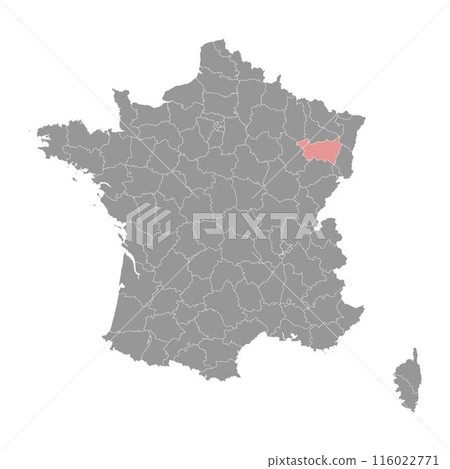 Vosges department map, administrative division of France. Vector illustration. 116022771