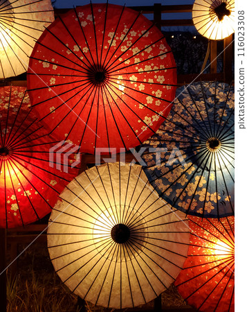 A lighted-up umbrella A lighted-up umbrella 116023308