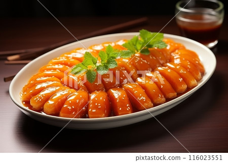 delectable tteokbokki. savory and spicy rice cakes, a beloved south korean culinary delight 116023551