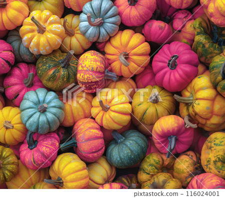 Harvest different varieties watermelons, orange, green, yellow, white on pickup truck standing Harvest different varieties watermelons, orange, green, yellow, white on pickup truck standing 116024001