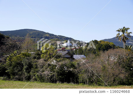 建在山上的天草大江教會 116024668