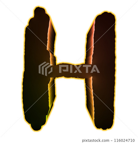 3D rendered illustration. Glowing decorative letter. Custom art font. 3D rendered illustration. Glowing decorative letter. Custom art font. 116024710