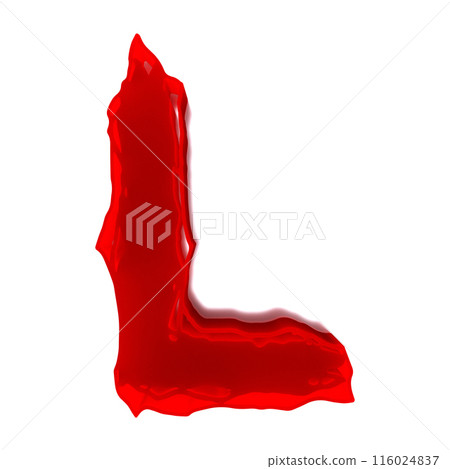 3D rendered illustration. Decorative letter on white surface. Custom art font. 3D rendered illustration. Decorative letter on white surface. Custom art font. 116024837