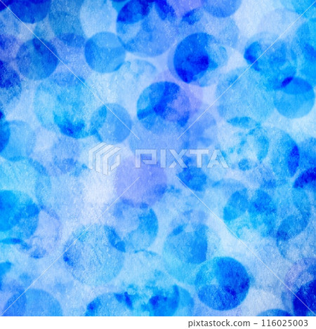 Cloud textured blue overlapping polka dots abstract background square banner 116025003